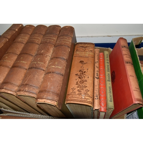 325 - SIX BOXES OF ANTIQUARIAN BOOKS containing approximately 175 miscellaneous titles, mostly in hardback... 