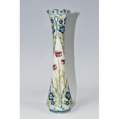 347 - A WILLIAM MOORCROFT FOR MACINTYRE 'FLORIAN WARE' VASE, in Poppies and Forget-Me-Nots pattern, shape ... 