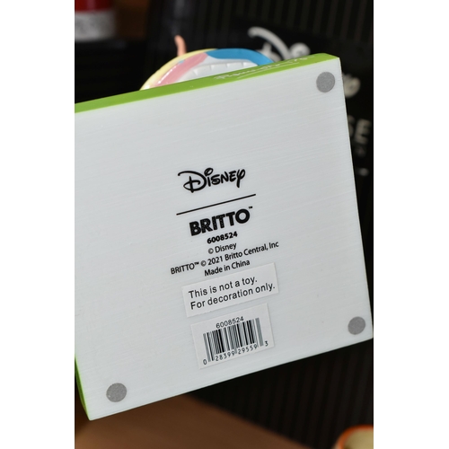 385 - TWO BOXED ENESCO DISNEY SHOWCASE COLLECTION BRITTO 'ALICE IN WONDERLAND' THEMED SCULPTURES, comprisi... 