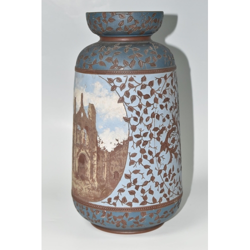 400 - A CALVERT & LOVATT PERIOD LANGLEY MILL VASE, c1883-1895, decorated by George Leighton - Parkinson an... 