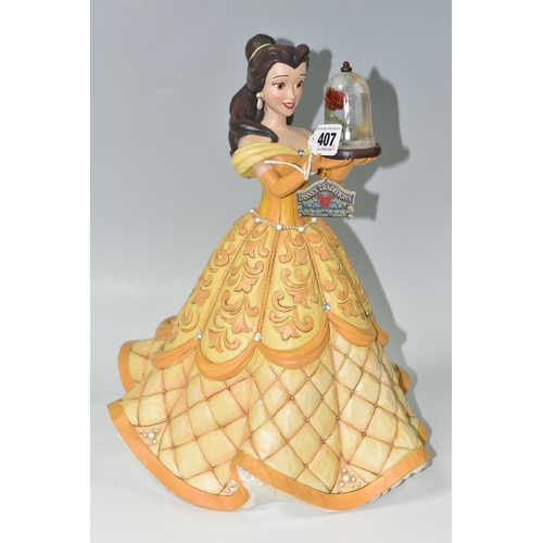 407 - A BOXED JIM SHORE - DISNEY TRADITIONS 'A RARE ROSE' FIGURINE, 6009139 released to celebrate the 30th... 