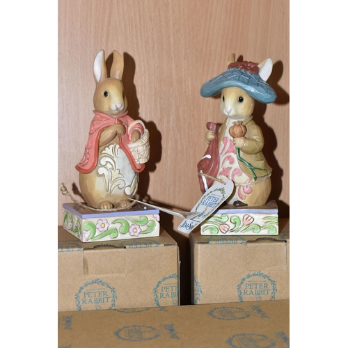 410 - FIVE BOXED ENESCO PETER RABBIT DESIGNS BY JIM SHORE, comprising Jemima Puddle Duck 6008748, Benjamin... 