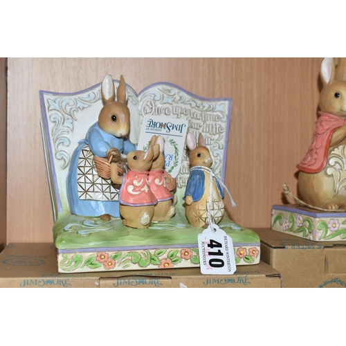 410 - FIVE BOXED ENESCO PETER RABBIT DESIGNS BY JIM SHORE, comprising Jemima Puddle Duck 6008748, Benjamin... 