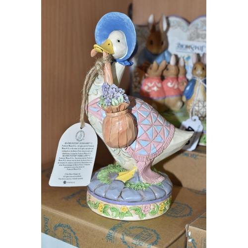 410 - FIVE BOXED ENESCO PETER RABBIT DESIGNS BY JIM SHORE, comprising Jemima Puddle Duck 6008748, Benjamin... 