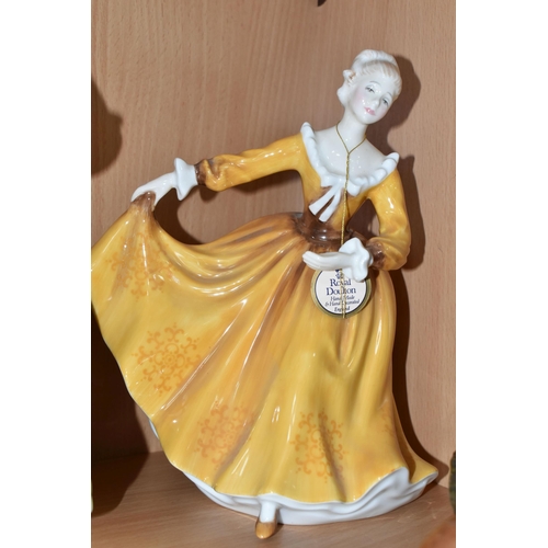 411 - FIVE ROYAL DOULTON FIGURINES, comprising Silks And Ribbons HN2017, The Master HN2325, Anna Of Five T... 