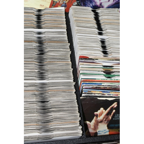 420 - A COLLECTION OF SINGLE 45RPM RECORDS, approximately three hundred and forty 1970s/1980s records, art... 