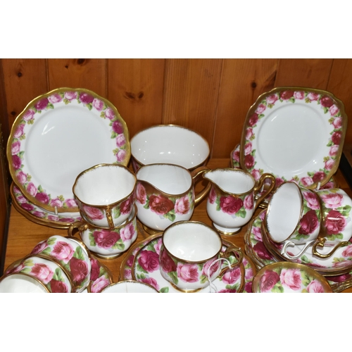 425 - A ROYAL ALBERT 'OLD ENGLISH ROSE' 6241 PATTERN TEA SET AND SIMILAR, comprising milk jug, sugar bowl,... 