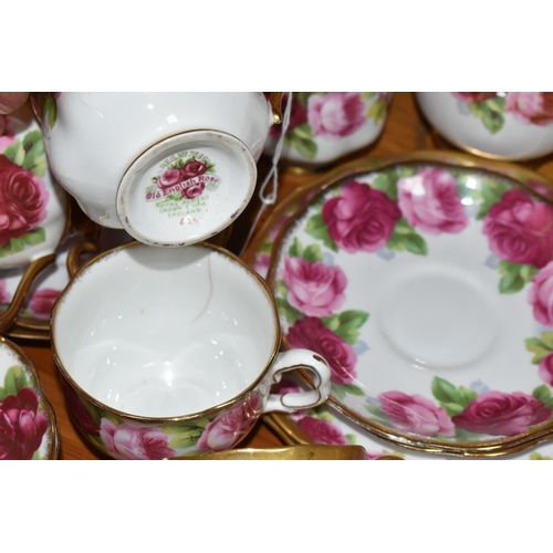 425 - A ROYAL ALBERT 'OLD ENGLISH ROSE' 6241 PATTERN TEA SET AND SIMILAR, comprising milk jug, sugar bowl,... 