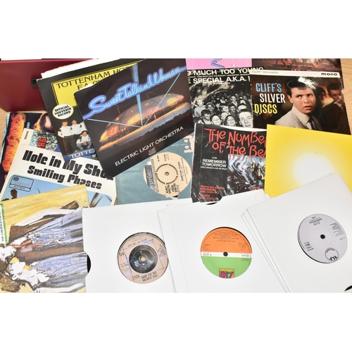 439 - TWO CASES OF SINGLE 45RPM RECORDS, approximately one hundred records, artists include The Clash, The... 