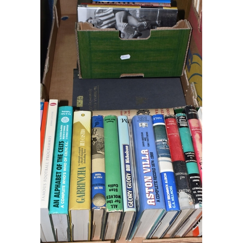 449 - THREE BOXES OF FOOTBALL BOOKS containing approximately forty titles to include a limited edition 448... 