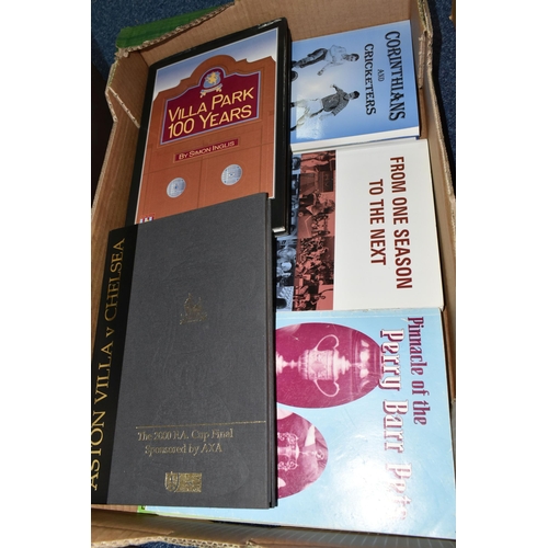 449 - THREE BOXES OF FOOTBALL BOOKS containing approximately forty titles to include a limited edition 448... 