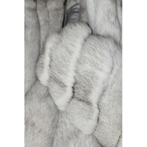 452 - A FAULKES OF EDGBASTON FUR JACKET, size M, white fur with fine brown tips, together with a very larg... 