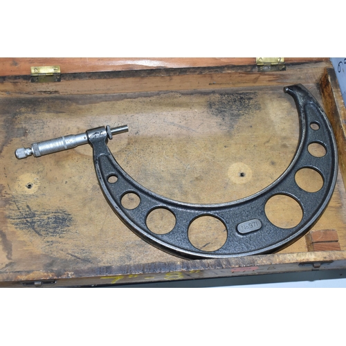 456 - FOUR WOODEN CASES OF MOORE & WRIGHT MICROMETERS, comprising 275mm-300mm, 10'' -11''  , No.971 7''  -... 