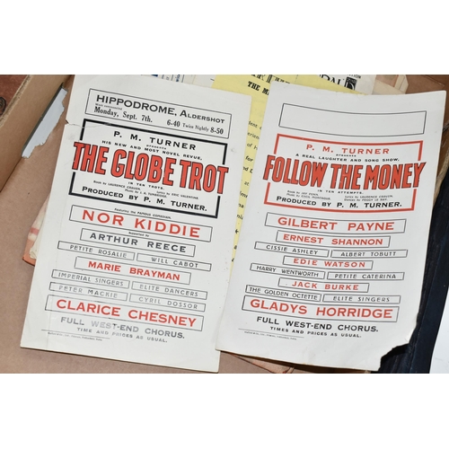 458 - EARLY 20th CENTURY THEATRE EPHEMERA comprising Posters from The Grand Hanley, 1925 and featuring The... 