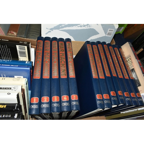 463 - THREE BOXES OF WAR AND MILITARY RELATED BOOKS & MAGAZINES including thirty editions of The History O... 