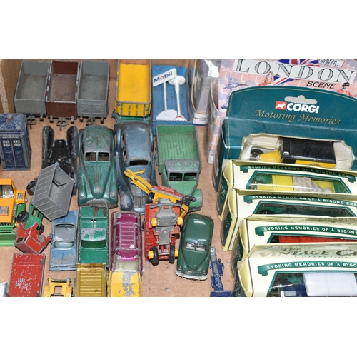 471 - A QUANTITY OF UNBOXED AND ASSORTED PLAYWORN DIECAST VEHICLES, to include Dinky Toys Light Dragon Tra... 