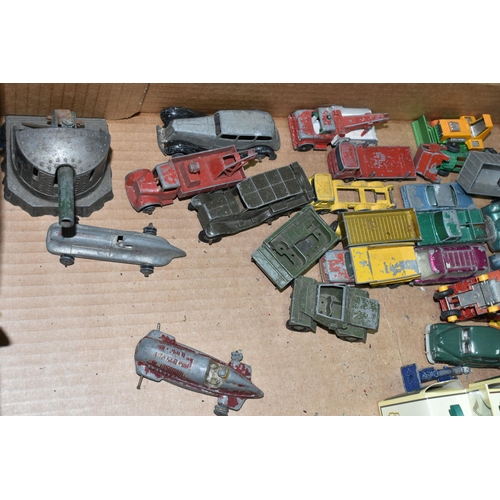 471 - A QUANTITY OF UNBOXED AND ASSORTED PLAYWORN DIECAST VEHICLES, to include Dinky Toys Light Dragon Tra... 