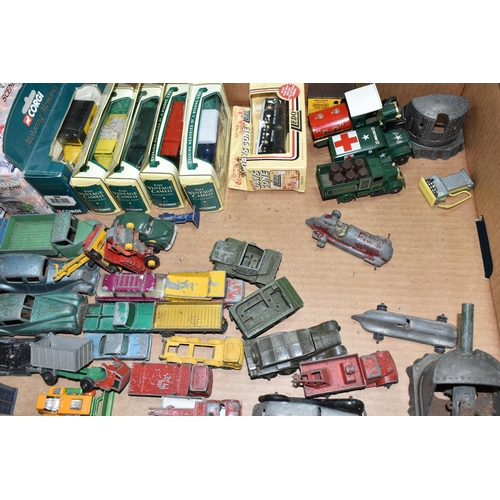 471 - A QUANTITY OF UNBOXED AND ASSORTED PLAYWORN DIECAST VEHICLES, to include Dinky Toys Light Dragon Tra... 