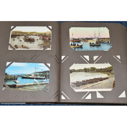 479 - TWO ALBUMS OF POSTCARDS containing approximately 425 examples of liners, ships, boats, barges and ot... 