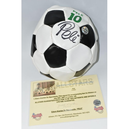 480 - A PELE SIGNED FOOTBALL, black and white panel football marked Pele 10 and signed in black marker pen... 