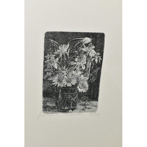 486 - GIOVANNI BARBISAN (ITALY 1914-1988) 'VASE OF FLOWERS', a limited edition etching depicting wild flow... 