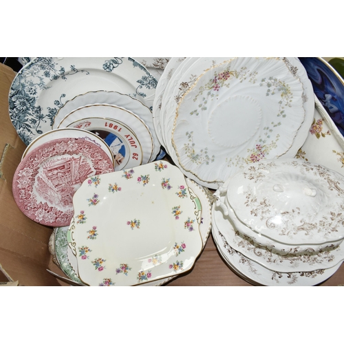 506 - TWO BOXES OF DINNER WARES, to include thirty eight pieces of J & G Meakin Lotus dinnerware, royal co... 