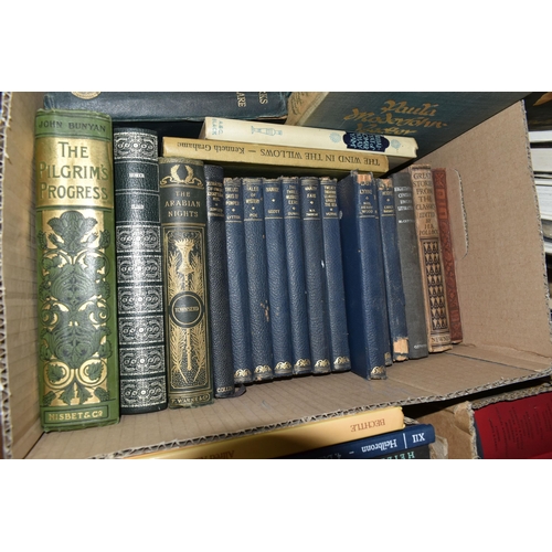 509 - FIVE BOXES OF BOOKS containing approximately eighty-five miscellaneous titles in hardback and paperb... 