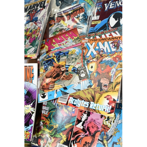 523 - A BOX OF MARVEL AND DC COMICS, includes a second box with annuals and magazines, comics include The ... 