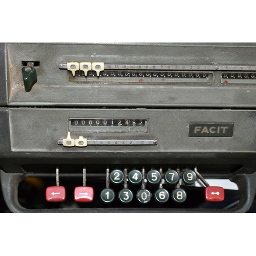 527 - A FACIT ADDING MACHINE MODEL C1-19, by Atvidaberg-Facit, Sweden, not tested, appears complete but in... 