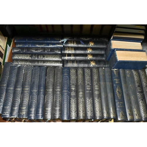 554 - FOUR BOXES OF BOOKS containing 130 miscellaneous titles in hardback format to include classic or con... 