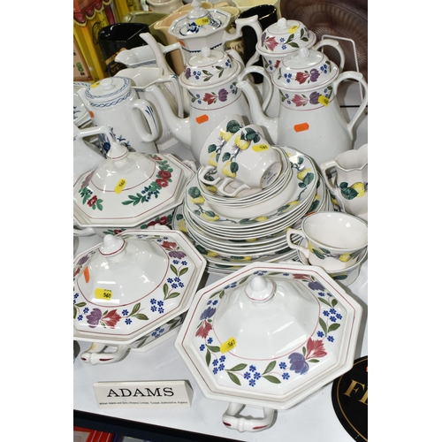 560 - A LARGE QUANTITY OF ADAMS DINNERWARE, comprising 'Baltic' and  'Vermont' and 'Old Colonial' patterns... 