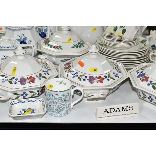 560 - A LARGE QUANTITY OF ADAMS DINNERWARE, comprising 'Baltic' and  'Vermont' and 'Old Colonial' patterns... 