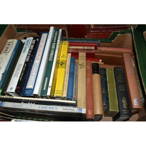 561 - SIX BOXES OF BOOKS & EPHEMERA containing over 150 miscellaneous book titles in hardback and paperbac... 