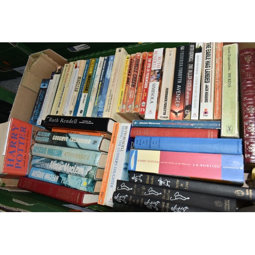 565 - EIGHT BOXES OF CLASSIC OR CONTEMPORARY FICTION BOOKS containing over 305 titles in hardback and pape... 