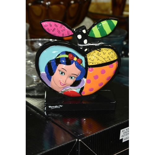 566 - FOUR BOXED DISNEY BRITTO ORNAMENTS, comprising Tinker Bell, Ariel, Belle and Snow White, Condition R... 