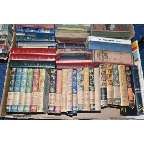 569 - SIX BOXES OF BOOKS containing over 230 miscellaneous titles in hardback and paperback formats, subje... 