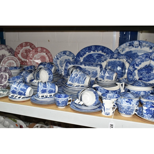 573 - A LARGE QUANTITY OF WOODS AND ENOCH WOOD TEA AND DINNER WARES, to include blue and white 'English Sc... 