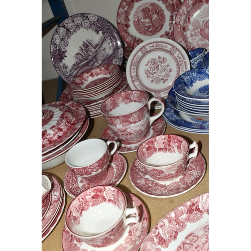 573 - A LARGE QUANTITY OF WOODS AND ENOCH WOOD TEA AND DINNER WARES, to include blue and white 'English Sc... 