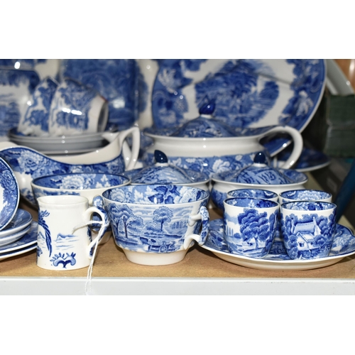 573 - A LARGE QUANTITY OF WOODS AND ENOCH WOOD TEA AND DINNER WARES, to include blue and white 'English Sc... 