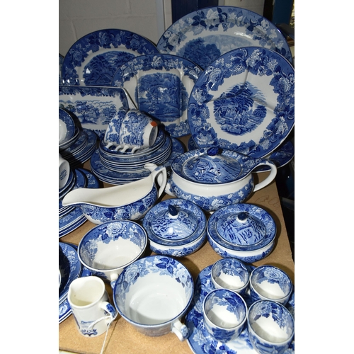 573 - A LARGE QUANTITY OF WOODS AND ENOCH WOOD TEA AND DINNER WARES, to include blue and white 'English Sc... 