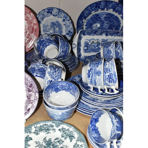 573 - A LARGE QUANTITY OF WOODS AND ENOCH WOOD TEA AND DINNER WARES, to include blue and white 'English Sc... 