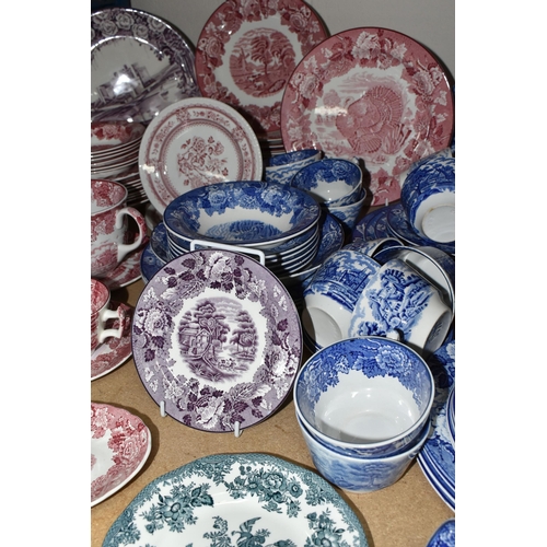 573 - A LARGE QUANTITY OF WOODS AND ENOCH WOOD TEA AND DINNER WARES, to include blue and white 'English Sc... 