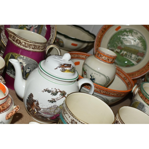 580 - A LARGE QUANTITY OF ADAM'S 'CRIES OF LONDON' SERIES WARE, comprising cups, saucers, jugs, pitchers, ... 