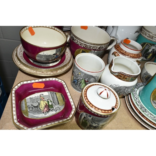 580 - A LARGE QUANTITY OF ADAM'S 'CRIES OF LONDON' SERIES WARE, comprising cups, saucers, jugs, pitchers, ... 