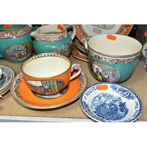 580 - A LARGE QUANTITY OF ADAM'S 'CRIES OF LONDON' SERIES WARE, comprising cups, saucers, jugs, pitchers, ... 