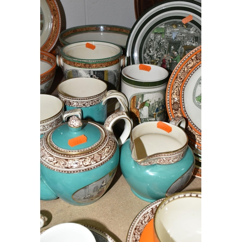 580 - A LARGE QUANTITY OF ADAM'S 'CRIES OF LONDON' SERIES WARE, comprising cups, saucers, jugs, pitchers, ... 