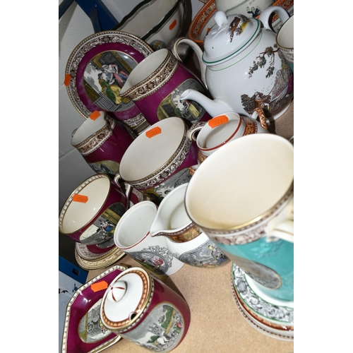 580 - A LARGE QUANTITY OF ADAM'S 'CRIES OF LONDON' SERIES WARE, comprising cups, saucers, jugs, pitchers, ... 