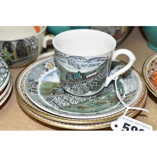 580 - A LARGE QUANTITY OF ADAM'S 'CRIES OF LONDON' SERIES WARE, comprising cups, saucers, jugs, pitchers, ... 