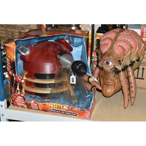 588 - A QUANTITY OF BOXED MODERN DOCTOR WHO TOYS, to include Character Toys Supreme Dalek Voice Changer He... 