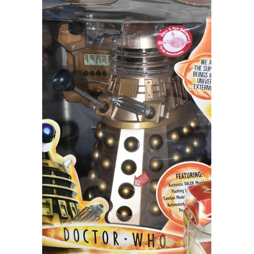 588 - A QUANTITY OF BOXED MODERN DOCTOR WHO TOYS, to include Character Toys Supreme Dalek Voice Changer He... 